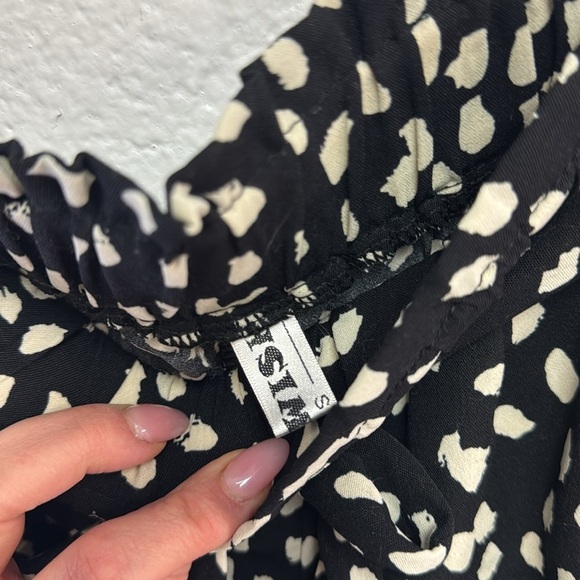 Wish Black and White Wide Leg Pants - Picture 5 of 6